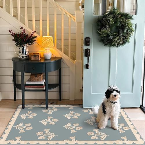 Floral Outdoor Rug - 28"x43" Front Door Mat Indoor Outside Entrance - Image 7