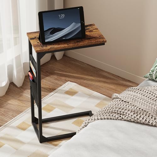 TUTOTAK C Shaped End Table, Side Table for Couch, Sofa Table - Image 5