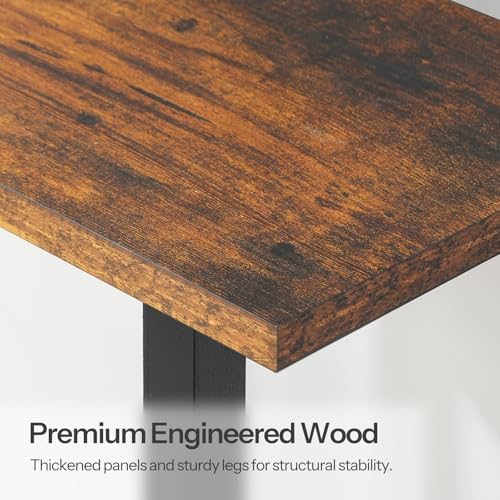 HOOBRO Narrow Side Tables, Set of 2, 2-Tier Slim End Tables with Charging Station, Skinny Nightstands with Open Storage, for Small Spaces, Living Room, Bedroom, Rustic Brown and Black BF240UBZP201 - Image 5