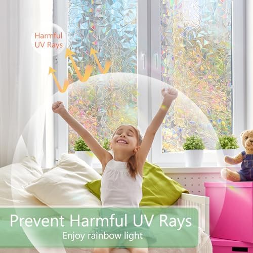 HIDBEA Window Privacy Film Static Clings,Rainbow Window Film,35.4in x 6.5ft - Image 4