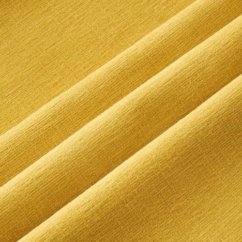 MIULEE Yellow Chenille Couch Lumbar Throw Pillow Covers, 12x20 - Image 6