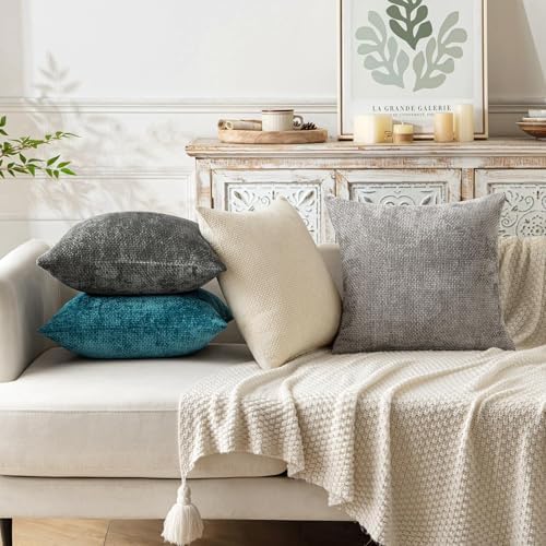 MIULEE Decorative Couch Throw Pillow Covers 18x18 Inch Coastal Teal 2 Pack - Image 2