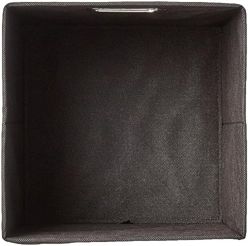 Amazon Basics Collapsible Cube Storage Bins, Space-Saving, Organizing Fabric Bins with Handles, 10.5" x 10.5" x 11", Black, 6-Pack - Image 3