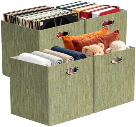 Posprica Storage Cubes, 13 x 13 x 13 Inches Fabric Bins with Double Handles by Posprica
