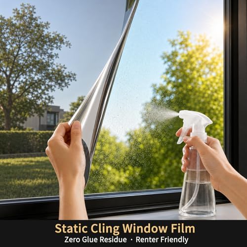 FILMGOO One Way Privacy Window Film Heat Control Mirror Tint 35.4Inx26.2Ft - Image 5