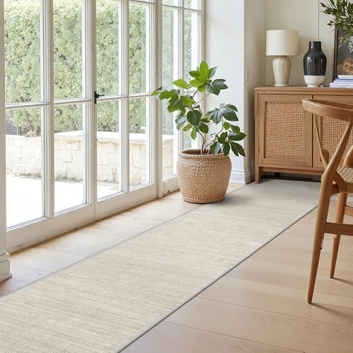 Valenrug 2x10 Runner Rug Non Slip, Washable Rug Runners for Hallways, Beige - Image 4