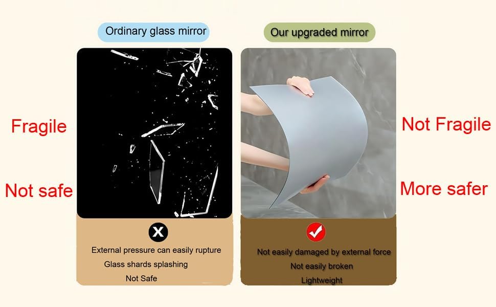 Shatterproof Scratch-Resistant Wall Mirror for Room Decorative - Image 5