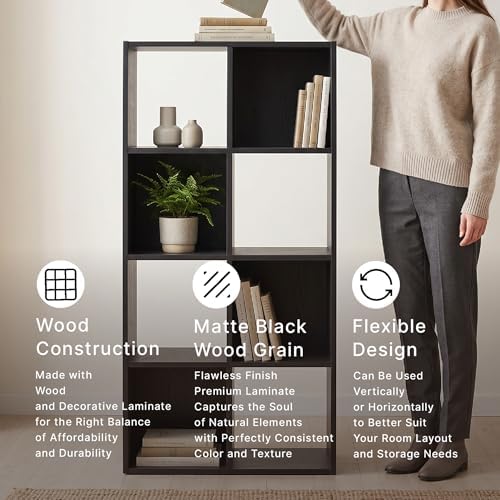 Signature Design by Ashley 8 Cube Storage Organizer, Black Bookcase - Image 5