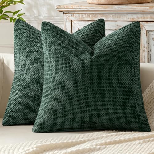 MIULEE Decorative Couch Throw Pillow Covers 20x20 in Christmas Green 2 Pack by MIULEE