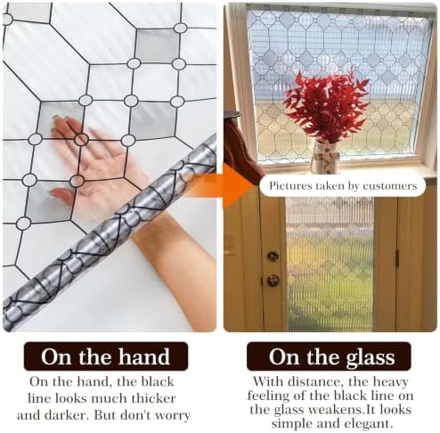 Sunbaby Reeded Glass Window Privacy Film, Frosted Static Cling,29.5"x78.7" - Image 5