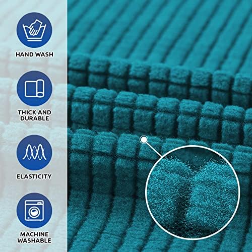 KEKUOU Stretch Oversized Couch Covers for Sofa Slipcover,Peacock Blue - Image 4