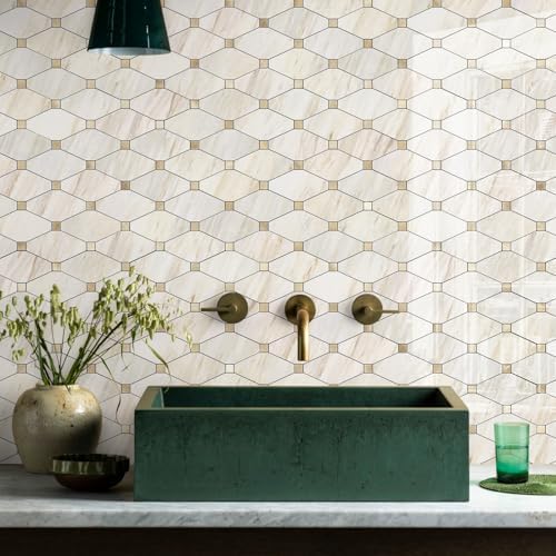 STICKGOO 10 Sheets Peel and Stick Backsplash, Polished Eurasia Beige - Image 5