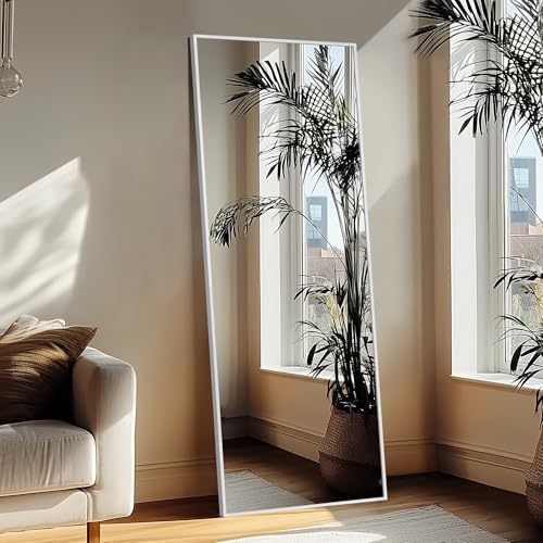 Delma Full Length Mirror with Stand, 69x24 Silver Floor Mirror - Image 6