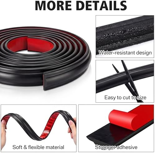 118 Inch x 1.06 in Peel and Stick Wall Molding Trim Black Chair Rail Panel Flexible Self Adhesive 3D Crown Moulding Trim for DIY Home Wall Decor Mirror Protection Door Cabinet Frame (Classic) - Image 3