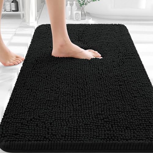 OLANLY Bathroom Rugs 35x24, Extra Soft Absorbent Chenille Bath Rugs by OLANLY