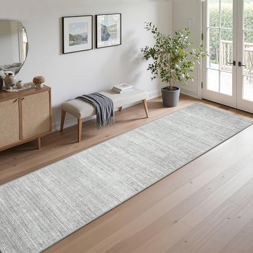Valenrug 2x10 Runner Rug Non Slip, Washable Rug Runners for Hallways, Grey - Image 3