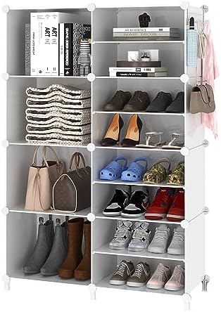 AWTATOS Closet Organizer 8 Cube Storage Shelves, White - Image 5