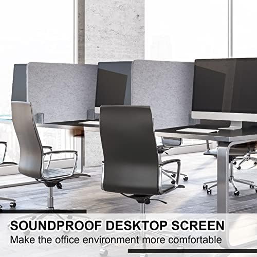 Fabbay 4 Pcs Acoustic Desk Divider Desk Partition for Students 16 x 24 Inch Table Freestanding Privacy Panel Visual Distraction and Noise Reducing for School Classroom Teacher Office (Silver Gray) - Image 4