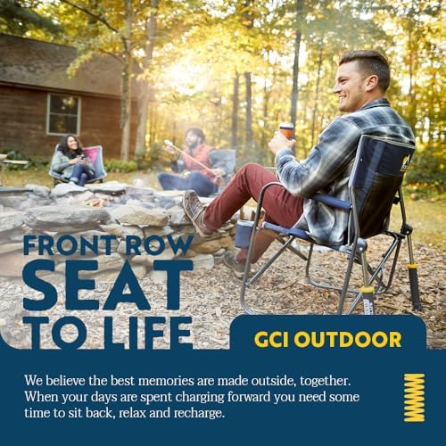 GCI Outdoor Freestyle Rocker Portable Folding Rocking Chair, Outdoor Camping Chair with Side Table - Image 7