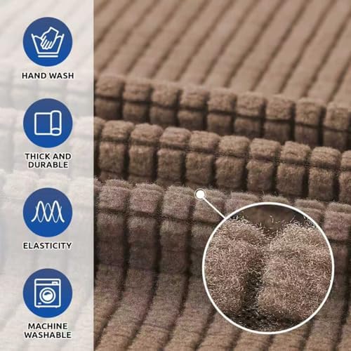 KEKUOU Stretch Couch Covers for Sofa, 3 Cushion Couch Slipcover,Camel - Image 5