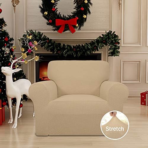 Easy-Going Stretch Chair Slipcover with Arm Washable Sand - Image 2