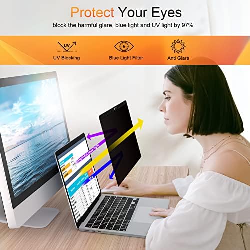 Mamol Privacy Screen MacBook Pro 16 Inch 2019 (A2141), Magnetic Removable Anti Glare Blue Light Filter Privacy Screen Protector with Webcam Cover for 16'' Apple Mac Laptop - Image 5