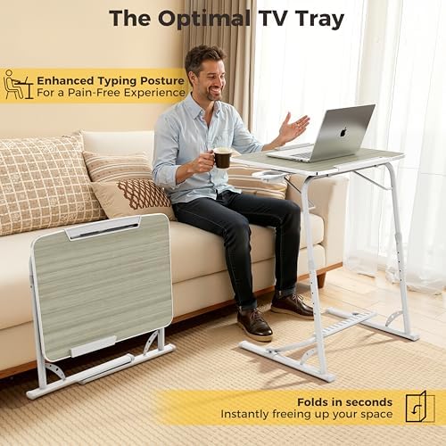 FoldWise Upgraded Folding TV Tray Table, Sturdy Couch & Dinner Laptop Table - Image 3