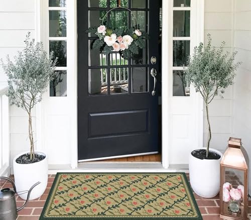 Floral Outdoor Rug - 28"x43" Front Door Mat Indoor Outside Entrance - Image 7