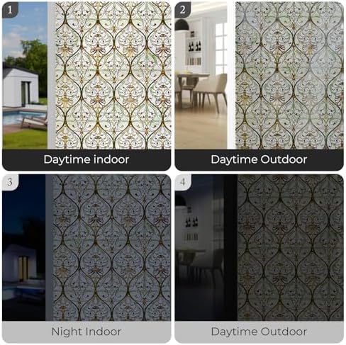 ADD.HERES Window Privacy Film, 3D Stained Glass Window Film, 23.6x35.4in - Image 6