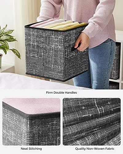 SONGMICS Storage Cubes, Set of 6, 11-Inch Foldable Closet Organizers - Image 5