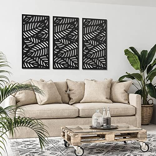 2'x4' Sanibel Decorative Screen, Black - Image 3