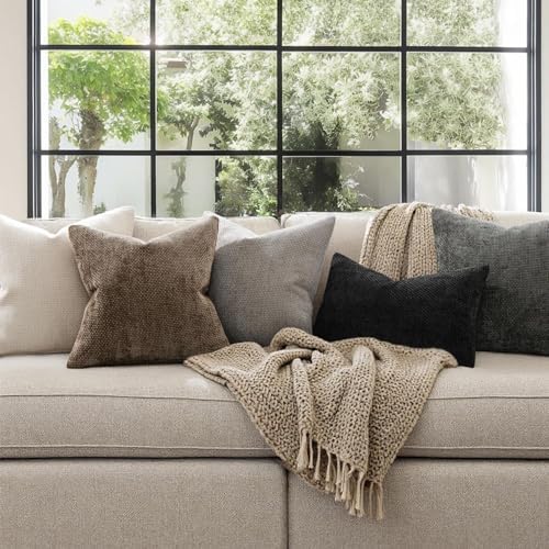 MIULEE Decorative Couch Throw Pillow Covers 18x18 Inch Brown 2 Pack - Image 3