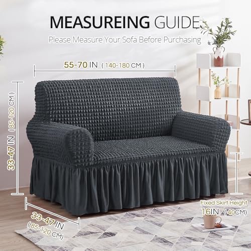 NICEEC Loveseat Covers Washable Love Seat Couch Covers Slipcover with Skirt - Image 6