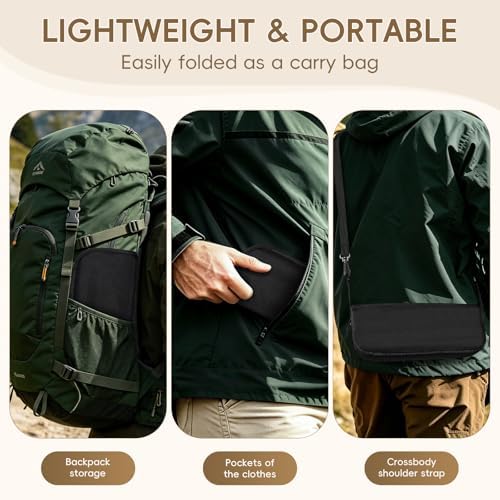 Foldable Backpack Stool, Portable Collapsible Stool for Adults Supports 265lbs, 11.8" Camping Stool, Ultralight Folding Chair for Outdoor, Hiking, Fishing, Camping, Festivals (Black) - Image 4