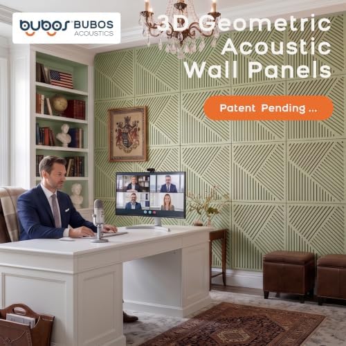 BUBOS 6 PCS Art Sound Absorbing Panels 23.6x23.6" Decor Acoustic Wall Panel | 0.7" Thick Composite Acoustic Panels, Nail-Down Secure Large 3D Sound Wall Panel for Studio Living Room & Office - Image 2