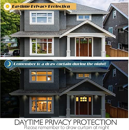 HIDBEA One Way Privacy Window Film,Heat Blocking, Silver,35.4in x 32.8ft - Image 6