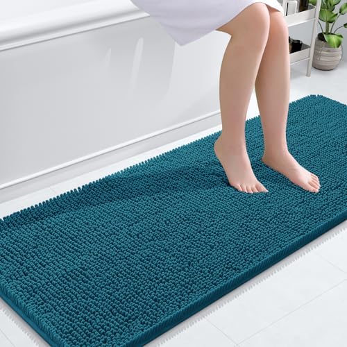 OLANLY Bathroom Runner Rugs 59x24, Extra Soft Absorbent Chenille Bath Rugs by OLANLY