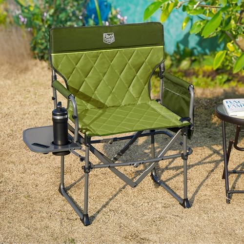 TIMBER RIDGE 400lbs Heavy Duty Camping Chair Portable Directors Chair - Image 2