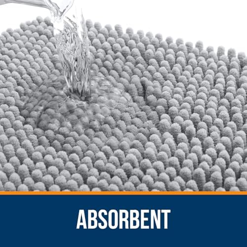 OLANLY Large Bathroom Rugs 44x32, Extra Soft Absorbent Chenille Bath Rugs - Image 4