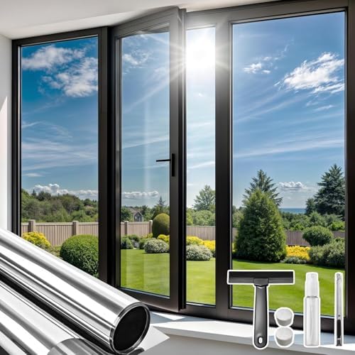 Qualsen One Way Window Film Privacy See Out Not in, 35.4'' x 78.7'' by Qualsen