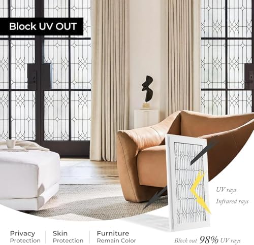 ADD.HERES Window Privacy Film, Glass Decorative Static Cling, 29.5" x 78.7" - Image 3
