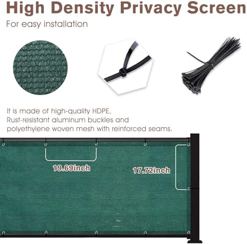 SUNNY GUARD 3' x 9' Balcony Privacy Screen, HDPE Patio Railing Cover Fence - Image 4