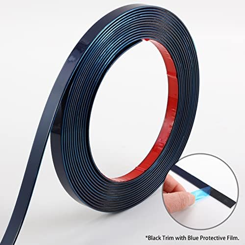 Trimold Matte Black Molding Trim, Peel and Stick Mirror Border Design, Flexible Wall Ceiling Floor Cabinet Tile Edge Moulding, 5m x 2cm - Image 4