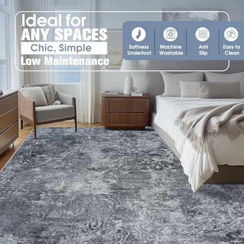 Aelenmu 10x14 Area Rugs for Living Room Washable Dining Room Black - Image 2