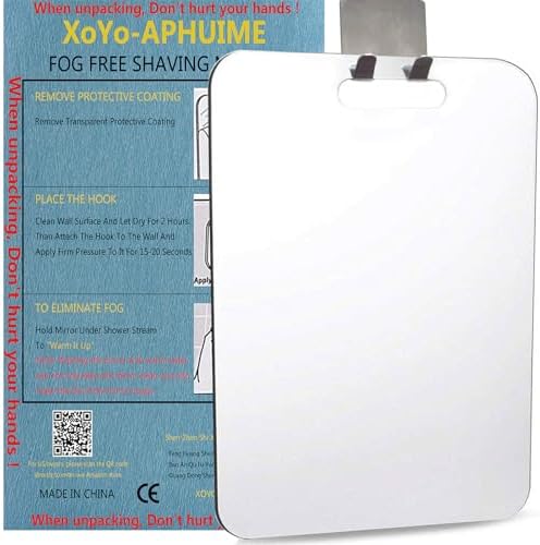 APHUIME Large Fogless Shower Mirror, Anit-Fog Shaving Mirror with Hook - Image 6