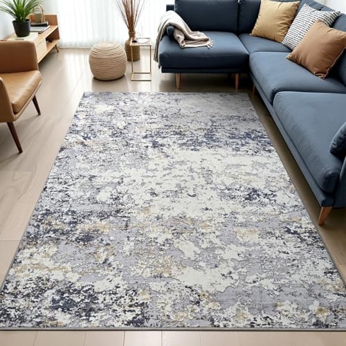 Toneed 4x6 Washable Non Slip Abstract Area Rugs for Bedroom Living Room - Image 5