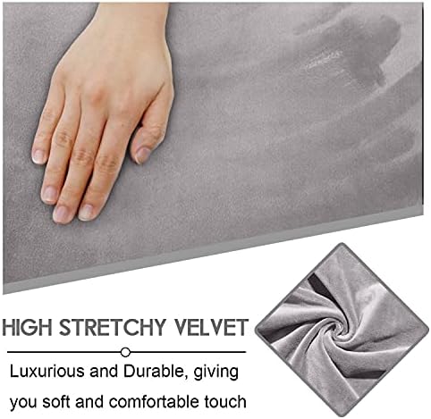 ULTICOR Velvet 8-Pieces Recliner Sofa Covers Stretch Reclining Couch Covers for 3 Cushion Reclining Sofa Slipcovers Furniture Covers Thick Soft Washable (3 Seater Recliner Cover, Light Grey) - Image 3