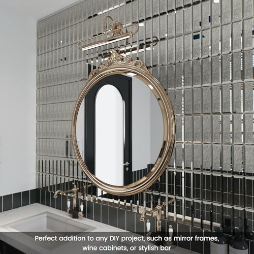 Peel and Stick Mirror Tile Backsplash Dark Antique - Image 6