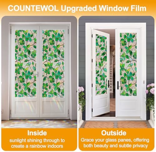 Rainbow Stained Glass Window Privacy Film Static Cling23.6x78.7in - Image 5