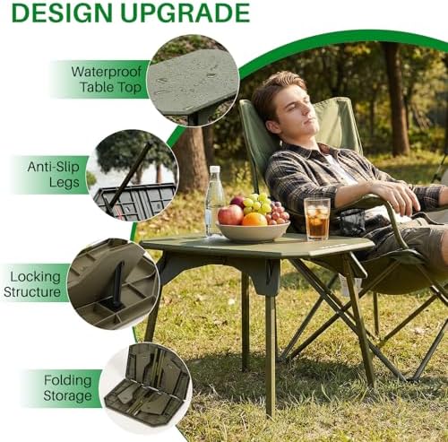 TOPCHANCES Folding Camping Table Outdoor,Ultralight Aluminum Camping Tables Multifunctional Portable Folding Table with Carrying Bag for Holiday Festival Camping Travel Picnic Grilling - Image 3